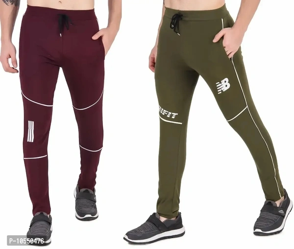 Stylish Cotton Lycra Streachable Regular Track Pants For Men