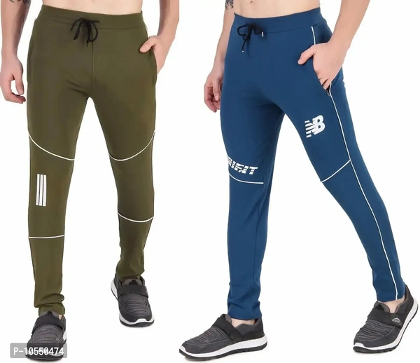 Stylish Cotton Lycra Streachable Regular Track Pants For Men