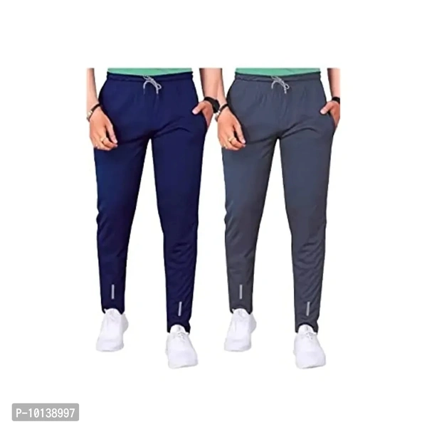 MALAKAR Men's Lycra Track Pants with Pockets – Pack of 2 