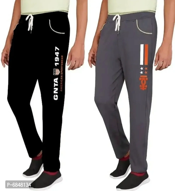Men Cotton Blend Streachable Trackpant Combo Pack Of 2