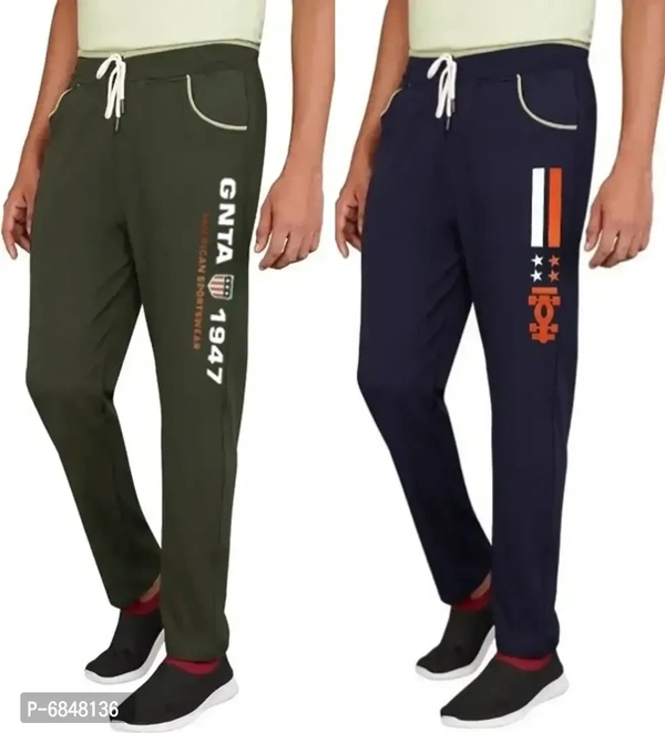 Men Cotton Blend Streachable Trackpant Combo Pack Of 2