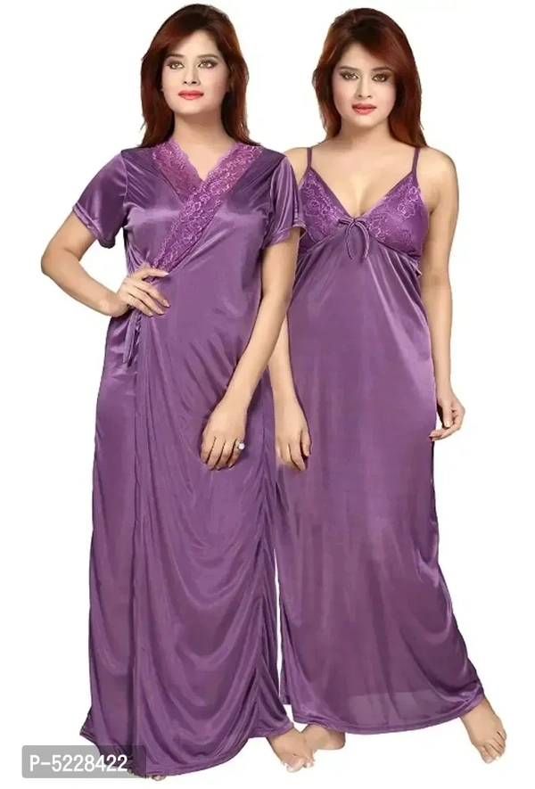 Ln1202 night wear 2pc set purple