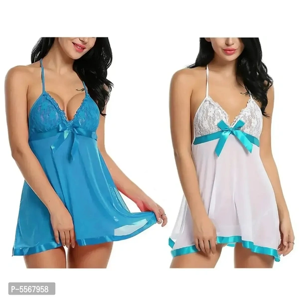 Women's Multicoloured Sexy Night Dress Combo