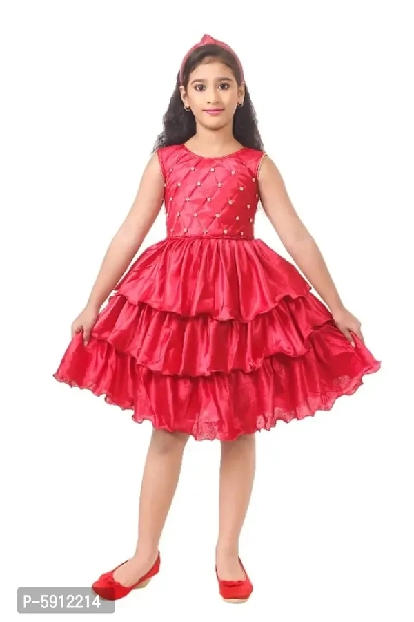 Stone Embellished Red Frock