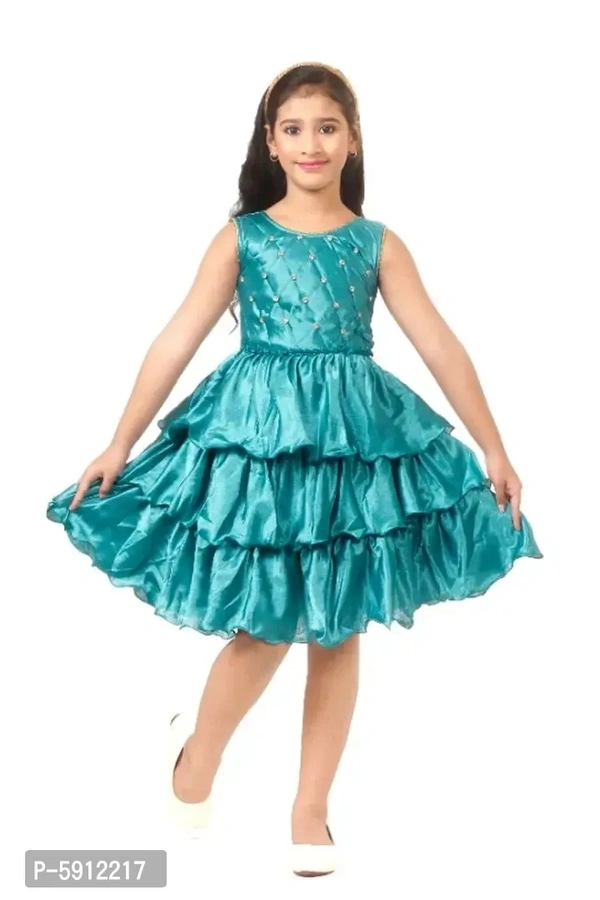 Stone Embellished Green Frock