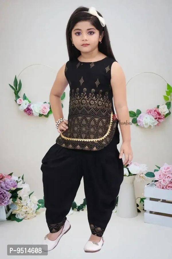 Stylish Fancy Cotton Blend Dresses For Kids Girls