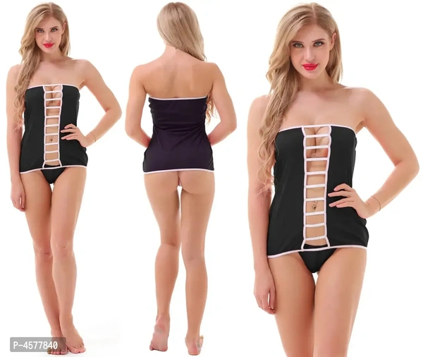 Black Polyester Bridal Baby Dolls