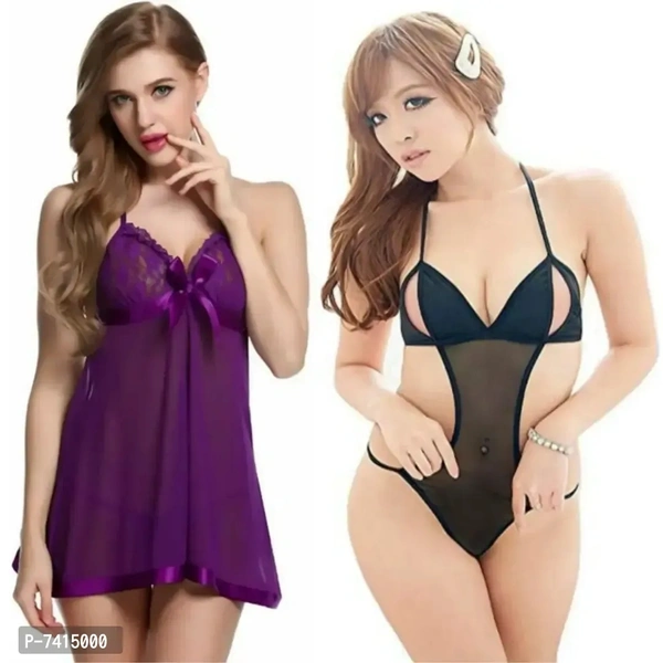 Khushi Babydoll Night Dresses - Pack Of 2