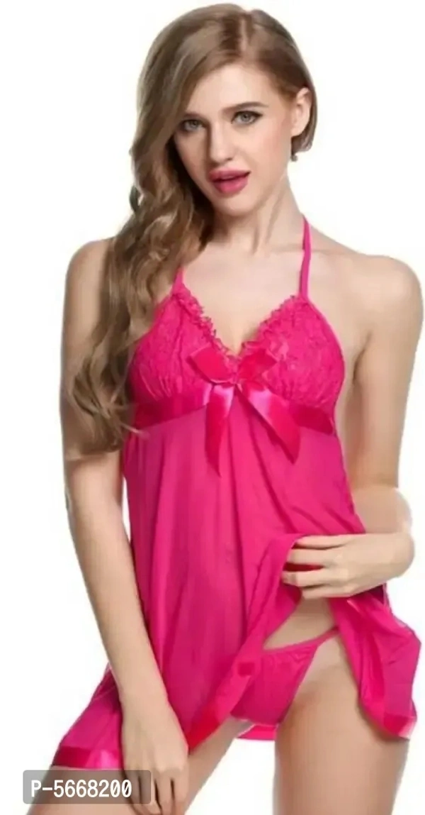 Women's Net Babydoll Dress