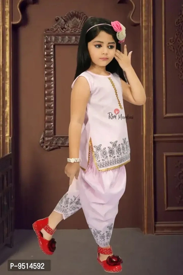 Stylish Fancy Cotton Blend Dresses For Kids Girls