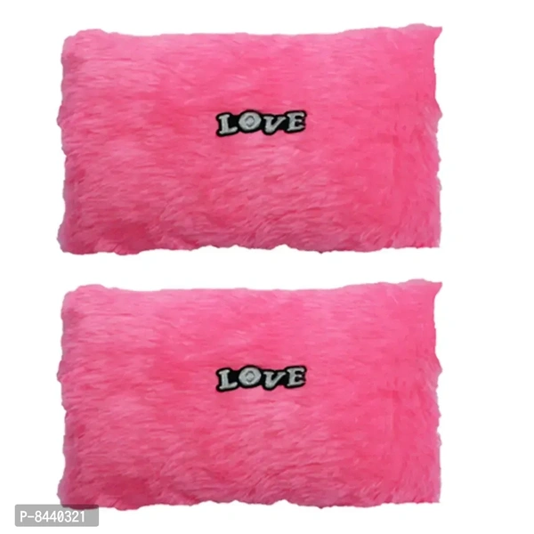 Love Pink Stuffed Cushion | For New Born Baby, Small Kids, Boys, Girls, Valentines Day, Girl friend, Boy friend | Best Can be used for Home Decor - Pack of 2Size: 