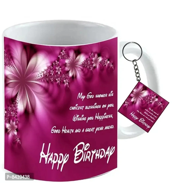 Happy Birthday Mug Keyring Set