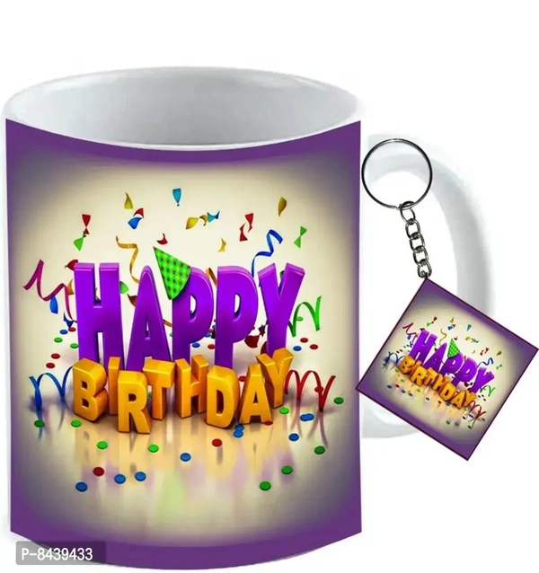 Happy Birthday Mug Keyring Set