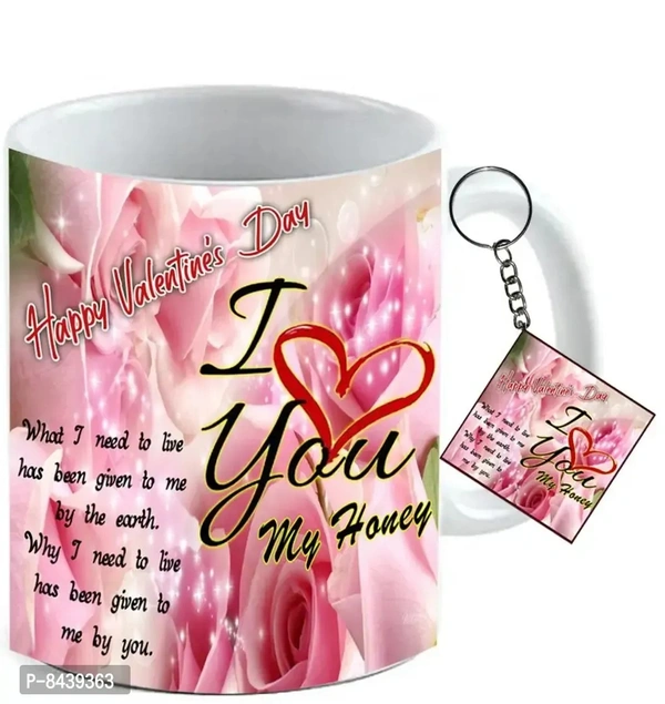 Valntines Day I Love You Mug Keyring Set