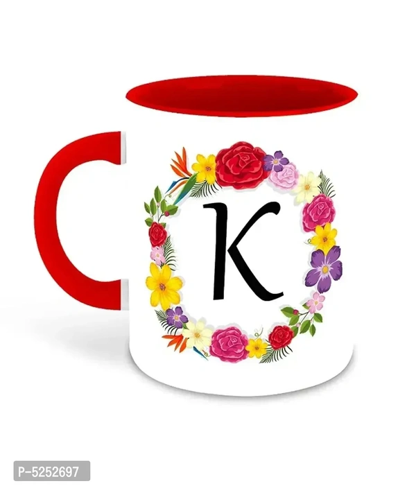 RED Coffee Mug first Letter K