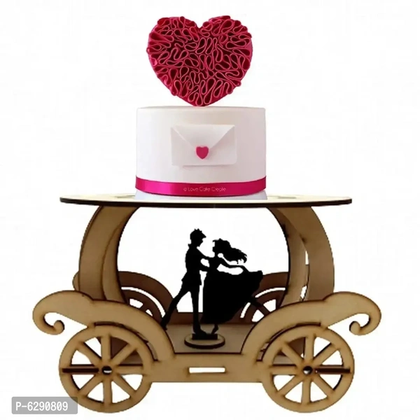 MDF Wooden Dancing Couple Design Cake Stand for Party and Wedding Gift