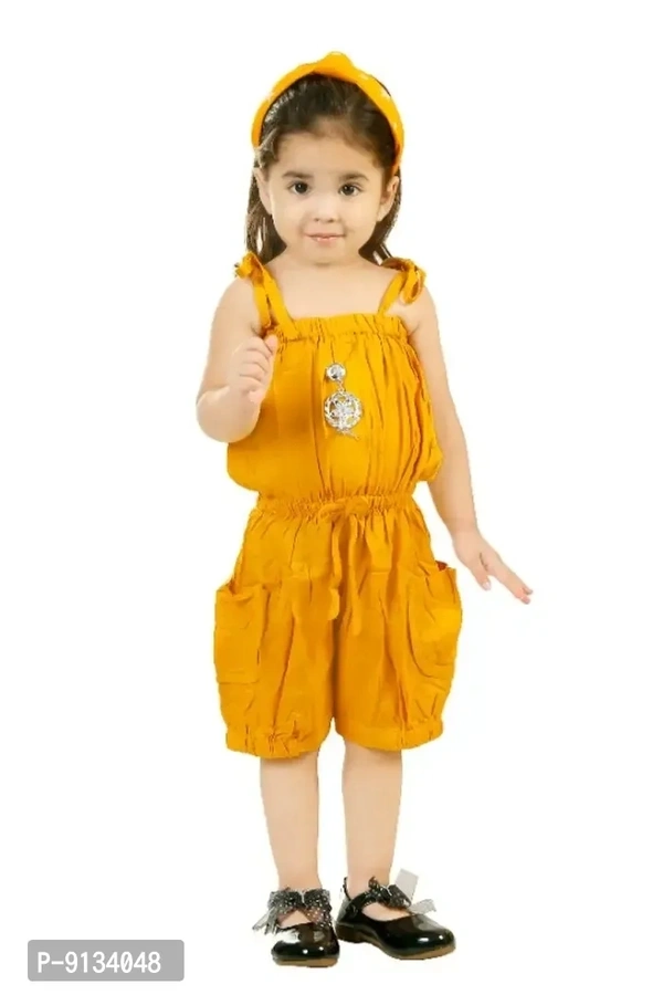 Girls Cotton Blend Jumpsuit