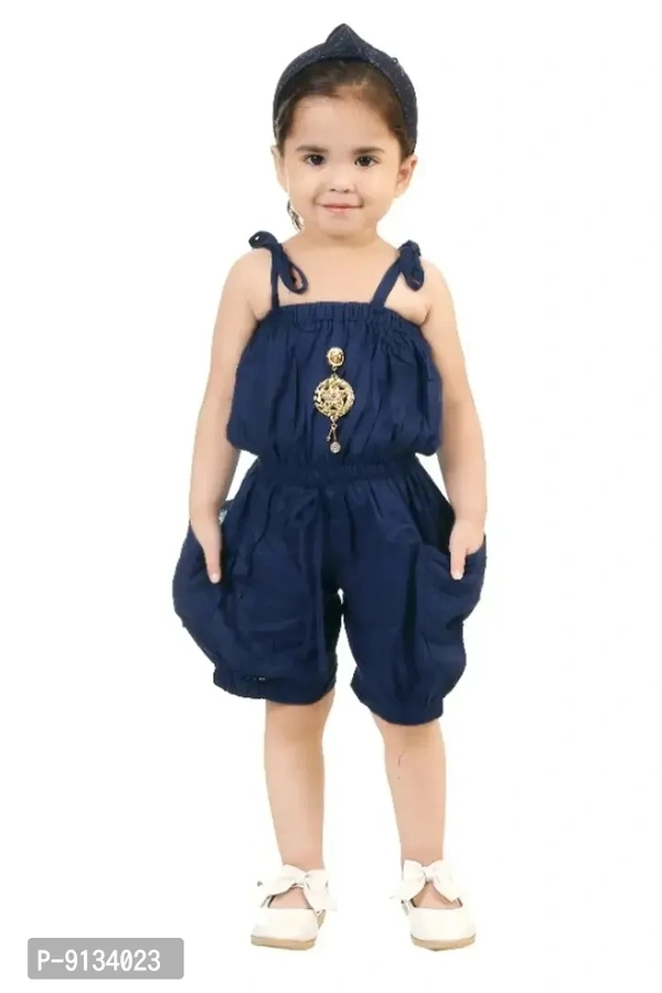 Girls Cotton Blend Jumpsuit
