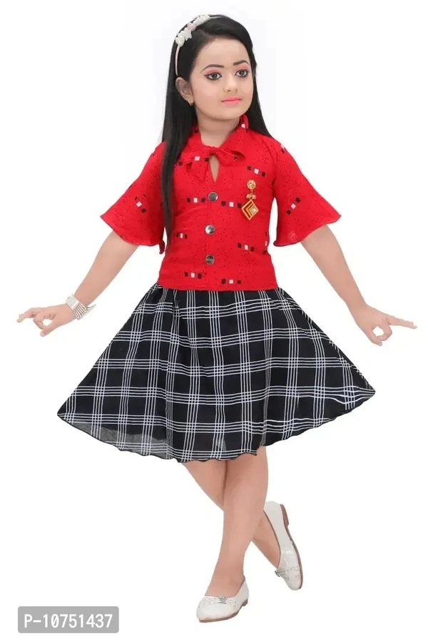 Stylish Fancy Cotton Frocks For Girls Pack Of 1