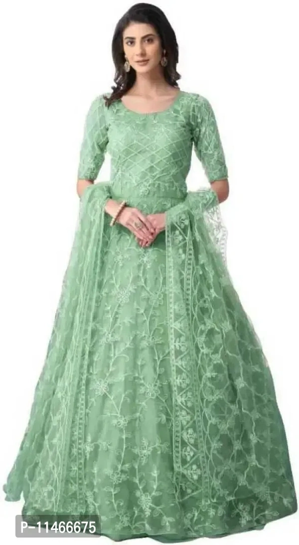 Stylish Fancy Net Anarkali Ethnic Gowns For Women