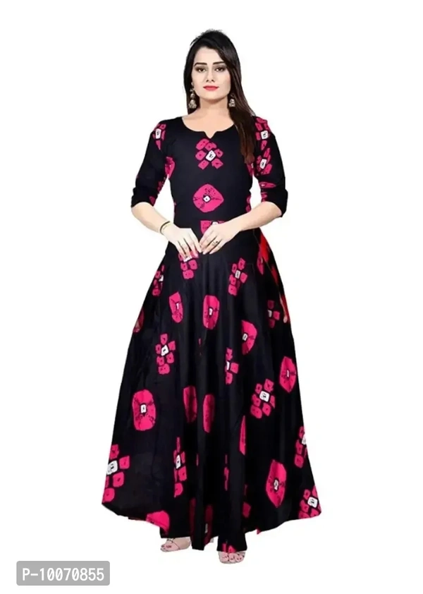 Stylish Rayon Printed Gown For Women