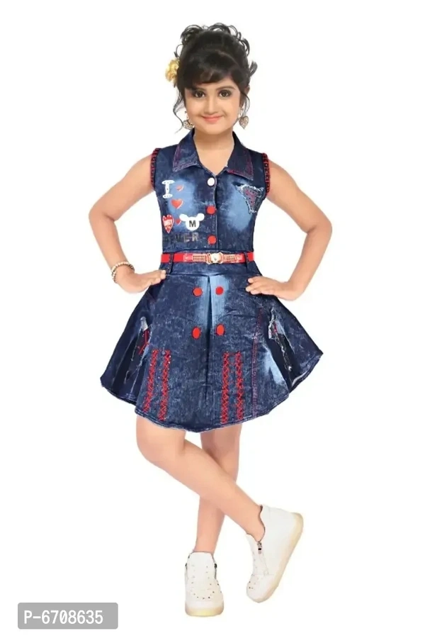 Girls knee length party dress