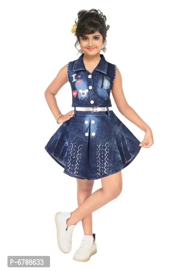 Girls knee length party dress