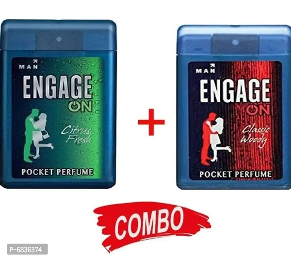ENGAGE POCKET PERFUME FOR MAN 1 Citrus Fresh+1 Classic Woody(17ml*2)