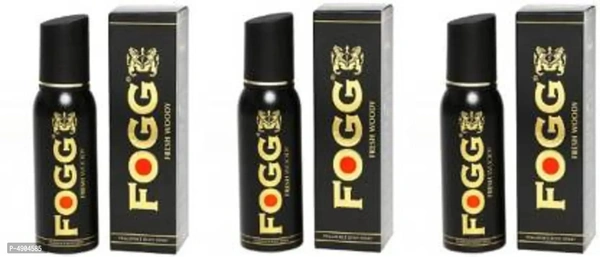 Fogg Black Collection Fresh Woody(Pack of 3) Deodorant Spray - For Men (360 ml, Pack of 3)