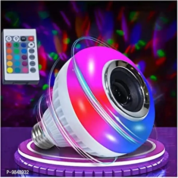 &nbsp;Smart Bulb With 12W Multi Colour Bluetooth Controlled Music Disco Type Self Changing Colour Lamp Flashlight Music Light