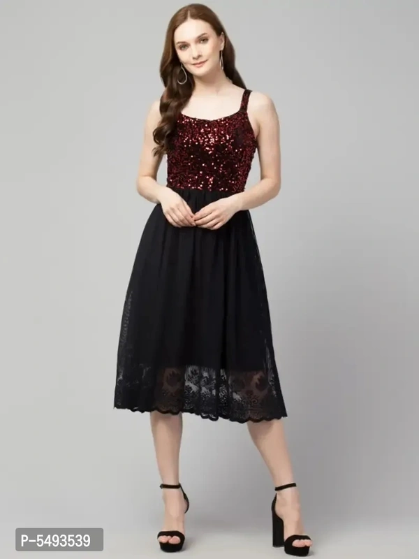 Trendy Sequinned Mesh Dress