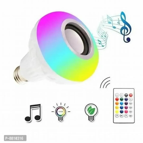 Music Bulb with Bluetooth Speaker Music Light Bulb B22 LED White + RGB Light Ball Bulb Colorful Lamp with Remote Control for Home, Bedroom, Living Room, Party Decoration