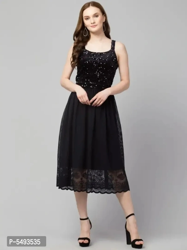 Trendy Sequinned Mesh Dress