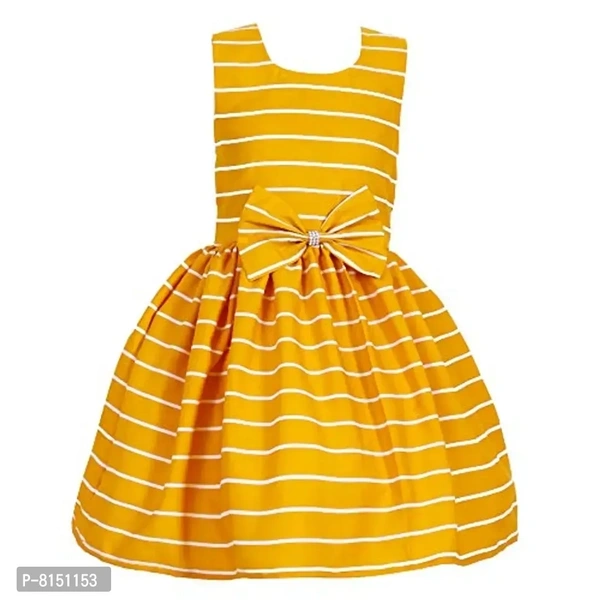 R Cube Girl's Poly Crape Straped Casual Wear Frock