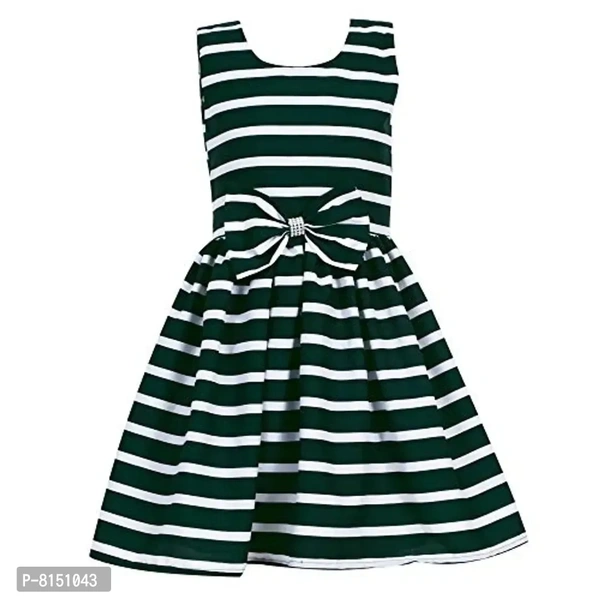 R Cube Girl's Poly Crape Straped Casual Wear Frock