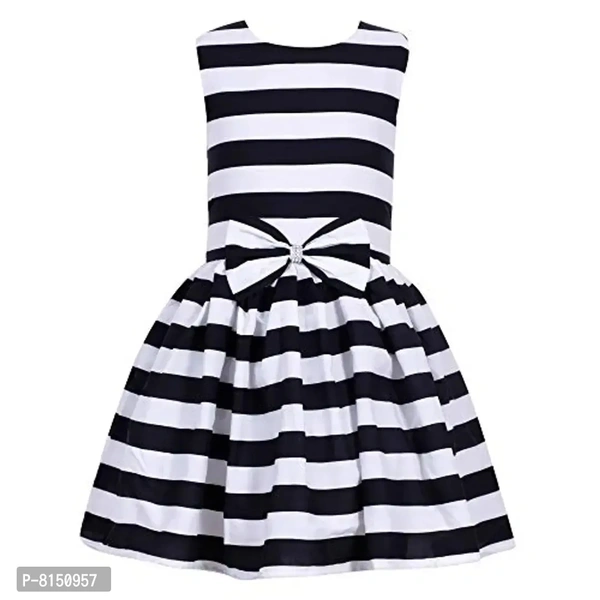 R Cube Girl's Poly Crape Straped Casual Wear Frock