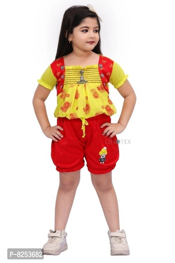 Girls party wear shorts with top