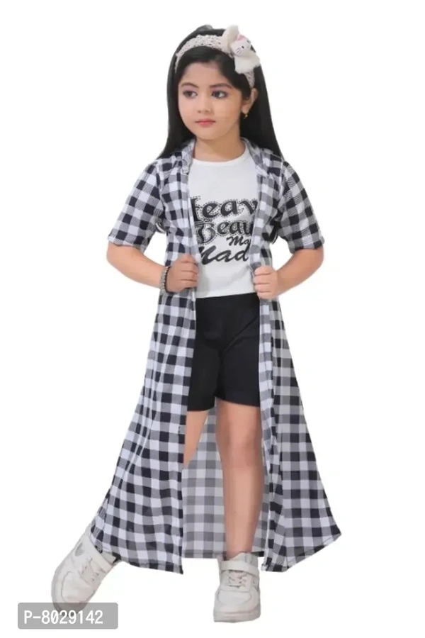  Girls shorts top with shrug