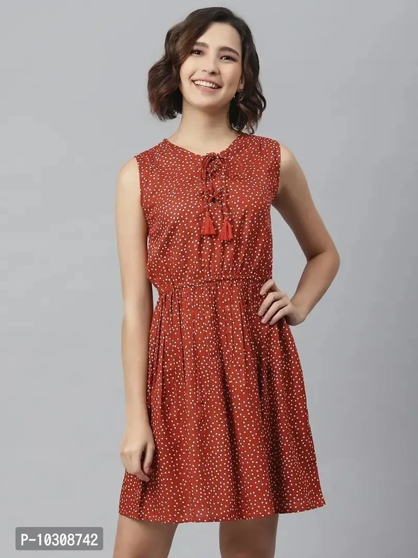 Women Stylish Viscose Rayon Fit and Flare Dress