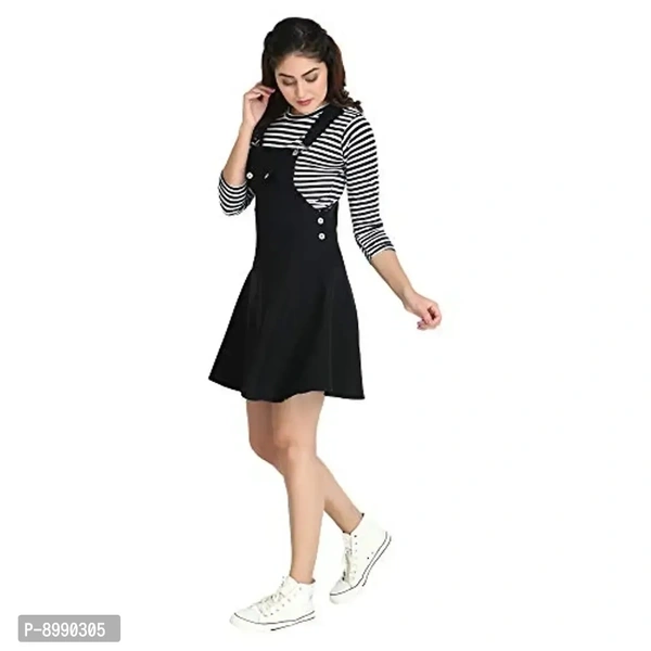 DIMPY GARMENTS Blended Women's Dungaree Dress with Top