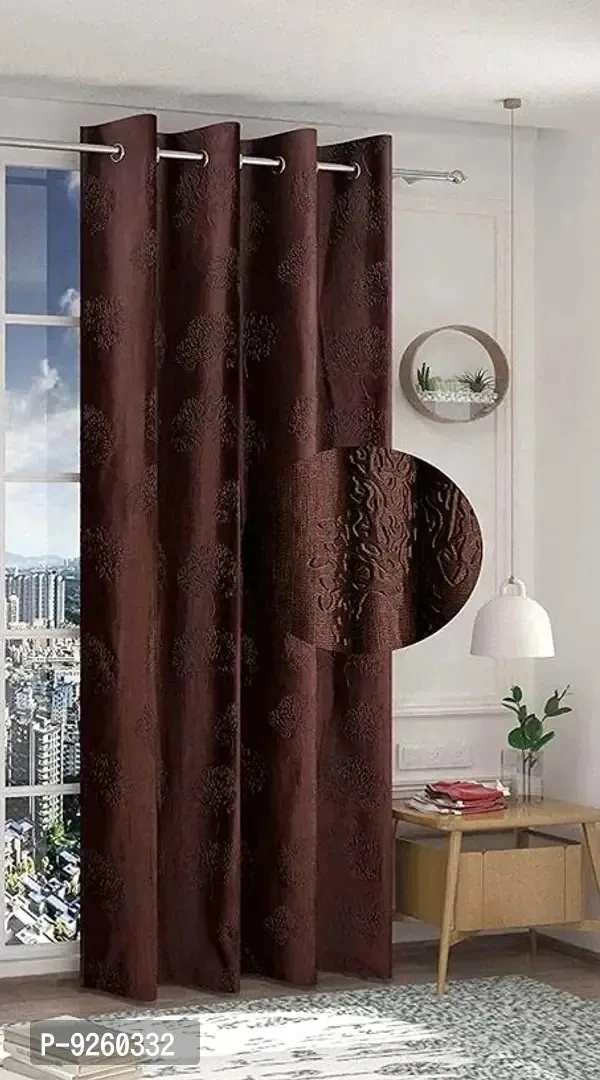 Classic Polyester Printed Door Curtain, Pack of 2