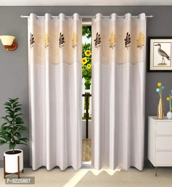 Classic Polyester Printed Door Curtain, Pack of 2