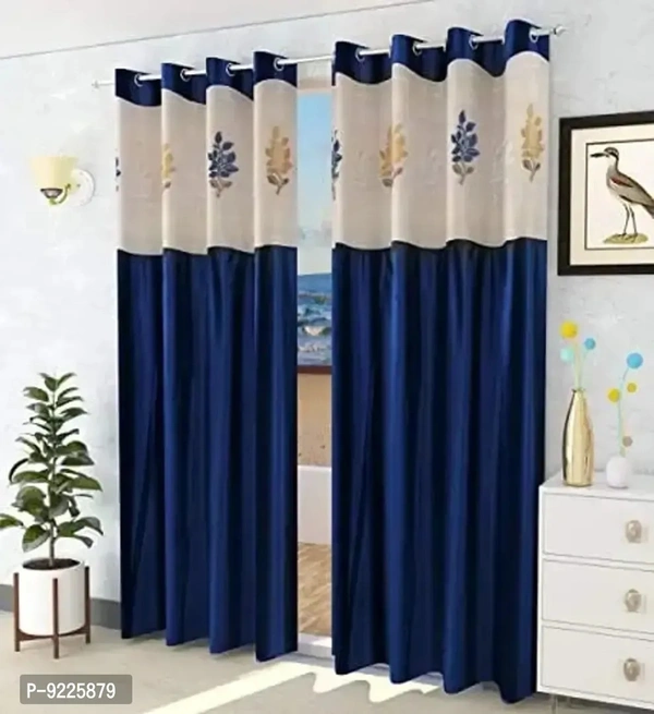 Classic Polyester Printed Door Curtain, Pack of 2