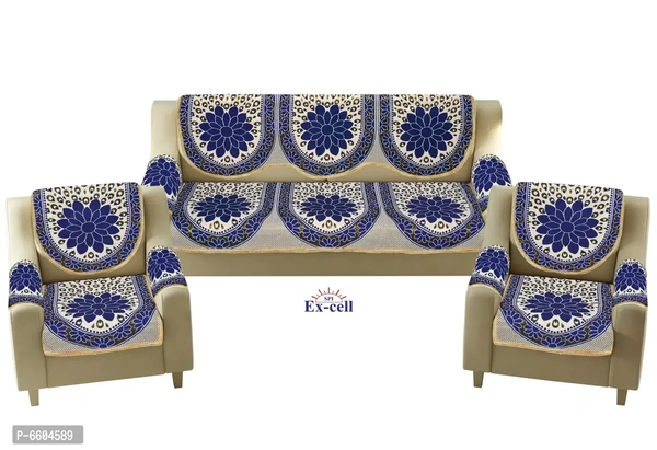 Comfortable Royal Look Velvet 5 Seater Sofa Covers - Set of 6 Pieces