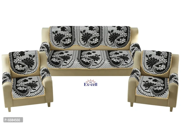 Comfortable Royal Look Velvet 5 Seater Sofa Covers - Set of 6 Pieces