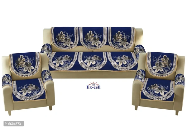 Comfortable Royal Look Velvet 5 Seater Sofa Covers - Set of 6 Pieces