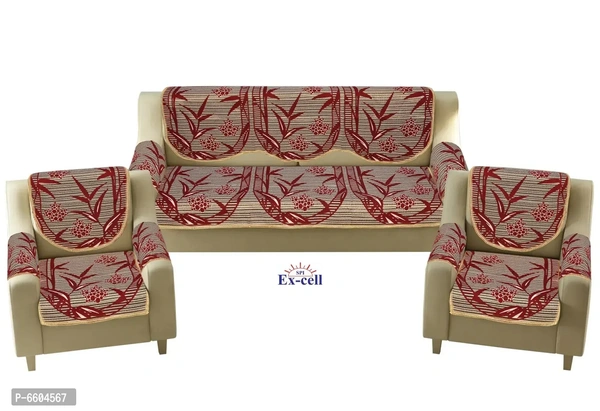 Comfortable Royal Look Velvet 5 Seater Sofa Covers - Set of 6 Pieces