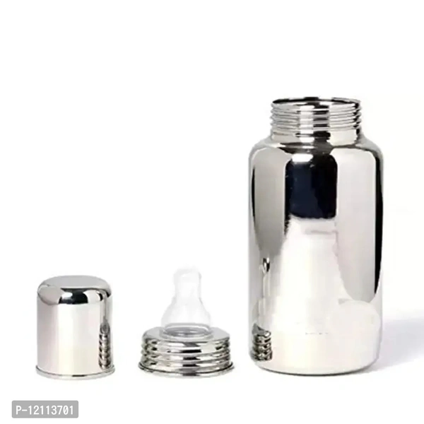 Stainless Steel Baby Feeding Bottle, Milk Feeding, Water Feeding 240 ml Easy to Hold Bottle for Kids Babies