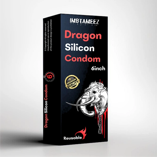 6-Inch Dragon Silicone Reusable Condom | Skin-Friendly & Durable