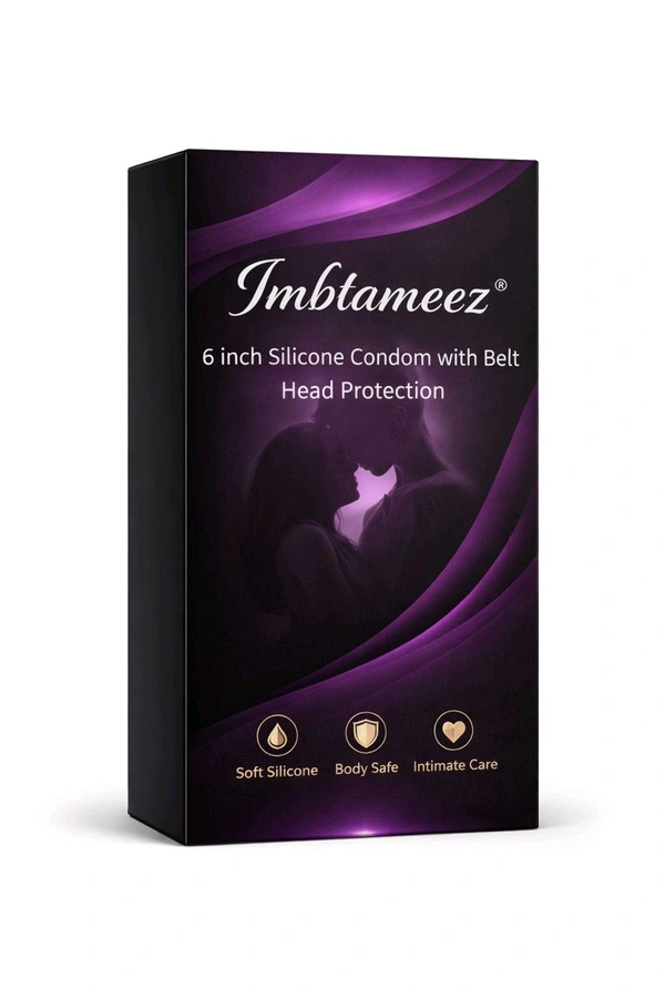 6inch Silicon Condom with Belt 